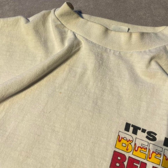 Vintage 90s Beer Belly Humour Vacation Tropical Graphic Tee Shirt - Picture 6 of 8